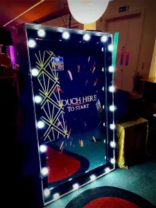 Classic Magic Mirror Photo Booth with Lights – Gatwick Sound Photobooth Hire