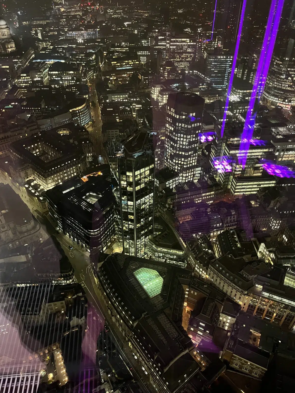 London skyline night view during Retro Mirror corporate event